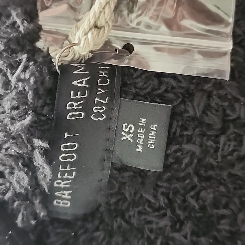 Barefoot Dreams Cozychic Boardwalk Cardigan In Black NWT - Picture 4 of 6